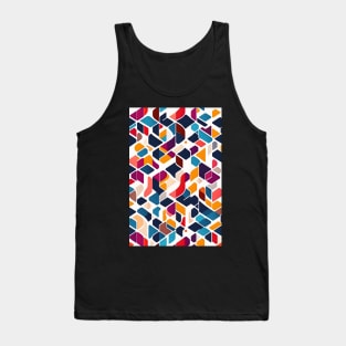 Stunning geometric Goyard Pattern Tank Top